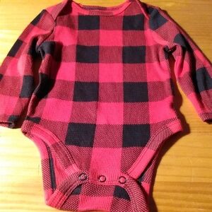 4/$20 NWOT Jumping Beans 6 Months Buffalo Plaid Waffle Knit Thermal Bodysuit
